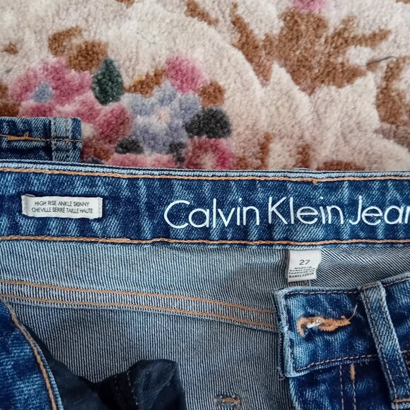 Calvin Klein High Rise Ankle Skinny Jeans SIZE 27 - Picture 5 of 6